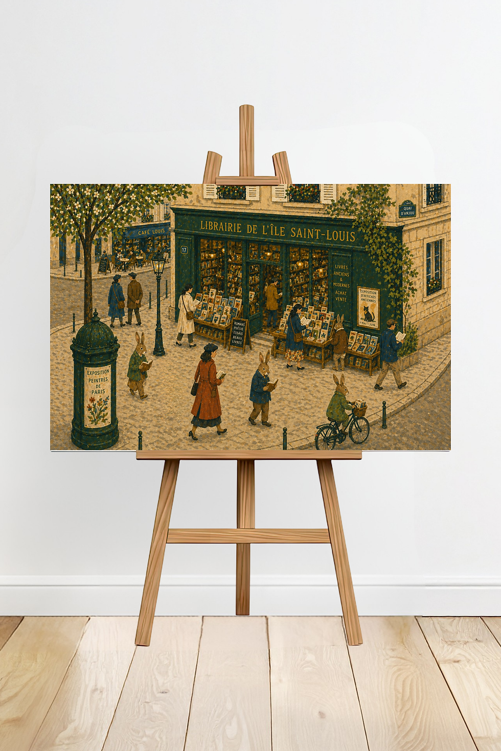 Paris Rabbits Bookstore Scene