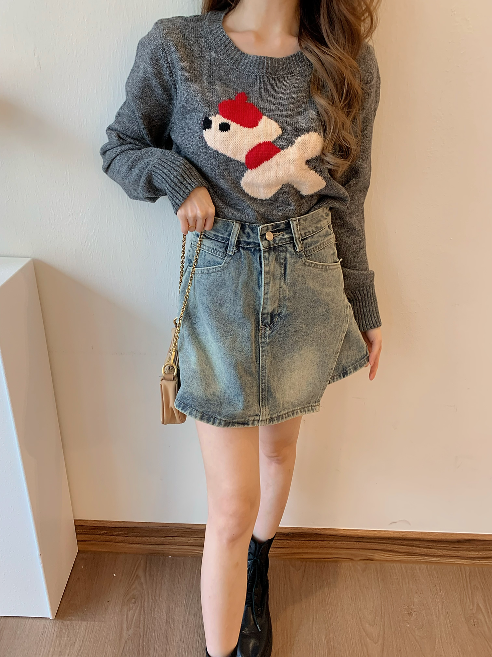 Thumbnail: Denim Overlap Skort