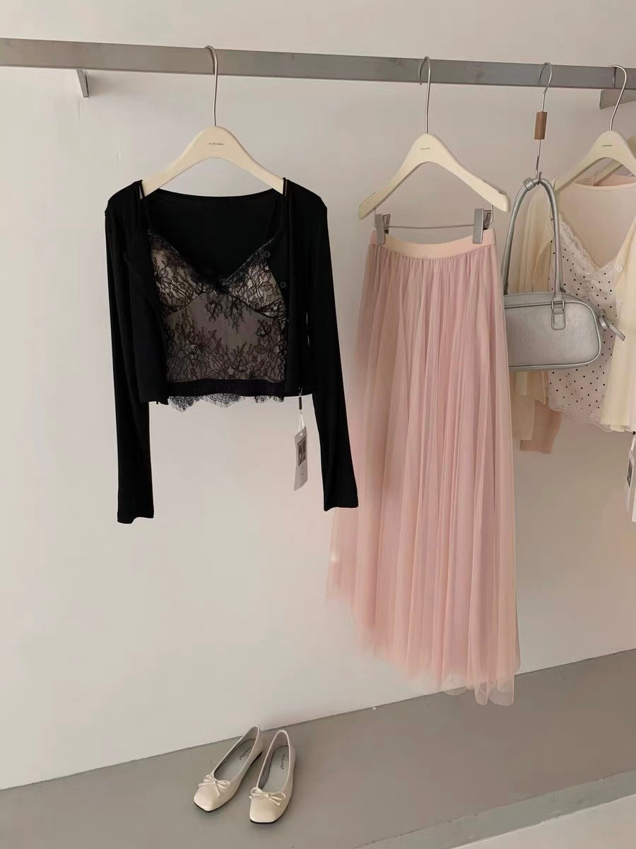 Thumbnail: Lacey Blouse Maxi Skirt Set