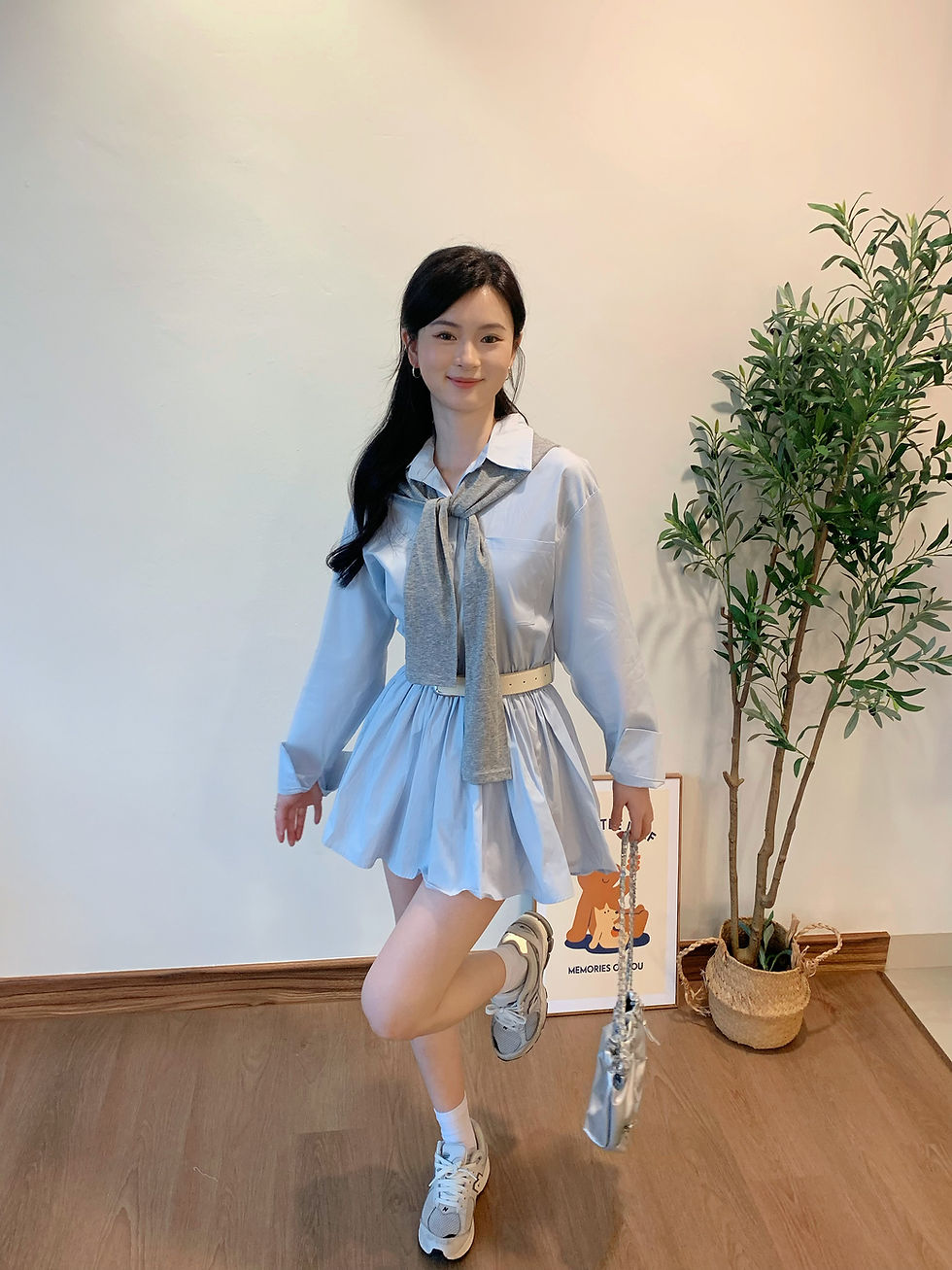 Thumbnail: Blouse Shawl Dress