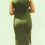 Thumbnail: Khaki Split Jumper Dress