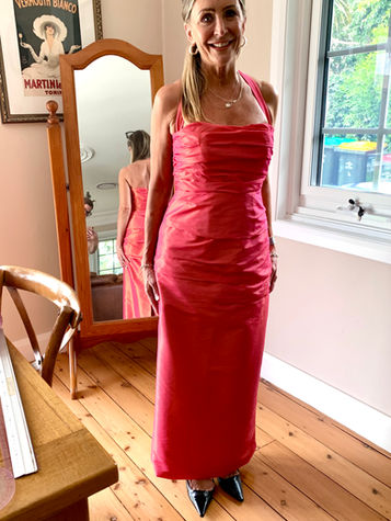 Shot silk event dress