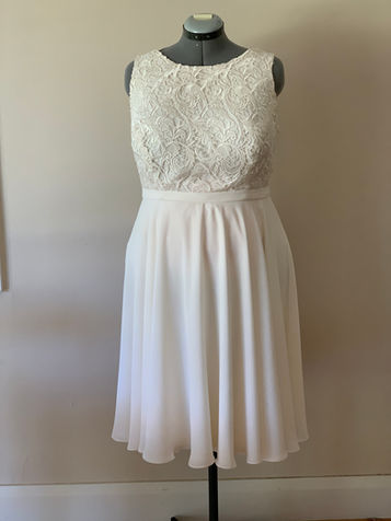 Cocktail length wedding dress