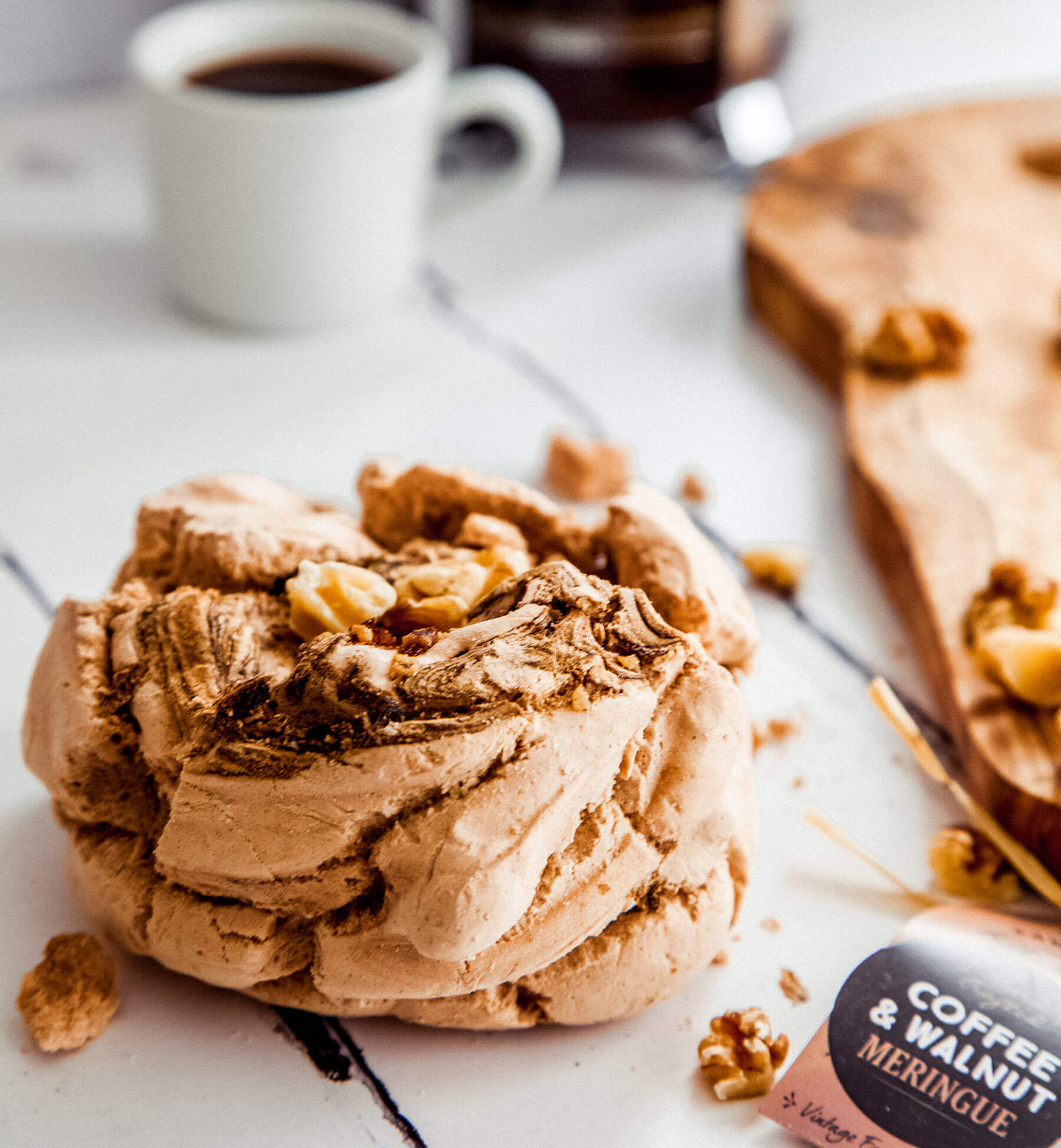 Coffee & Walnut Giant Meringue