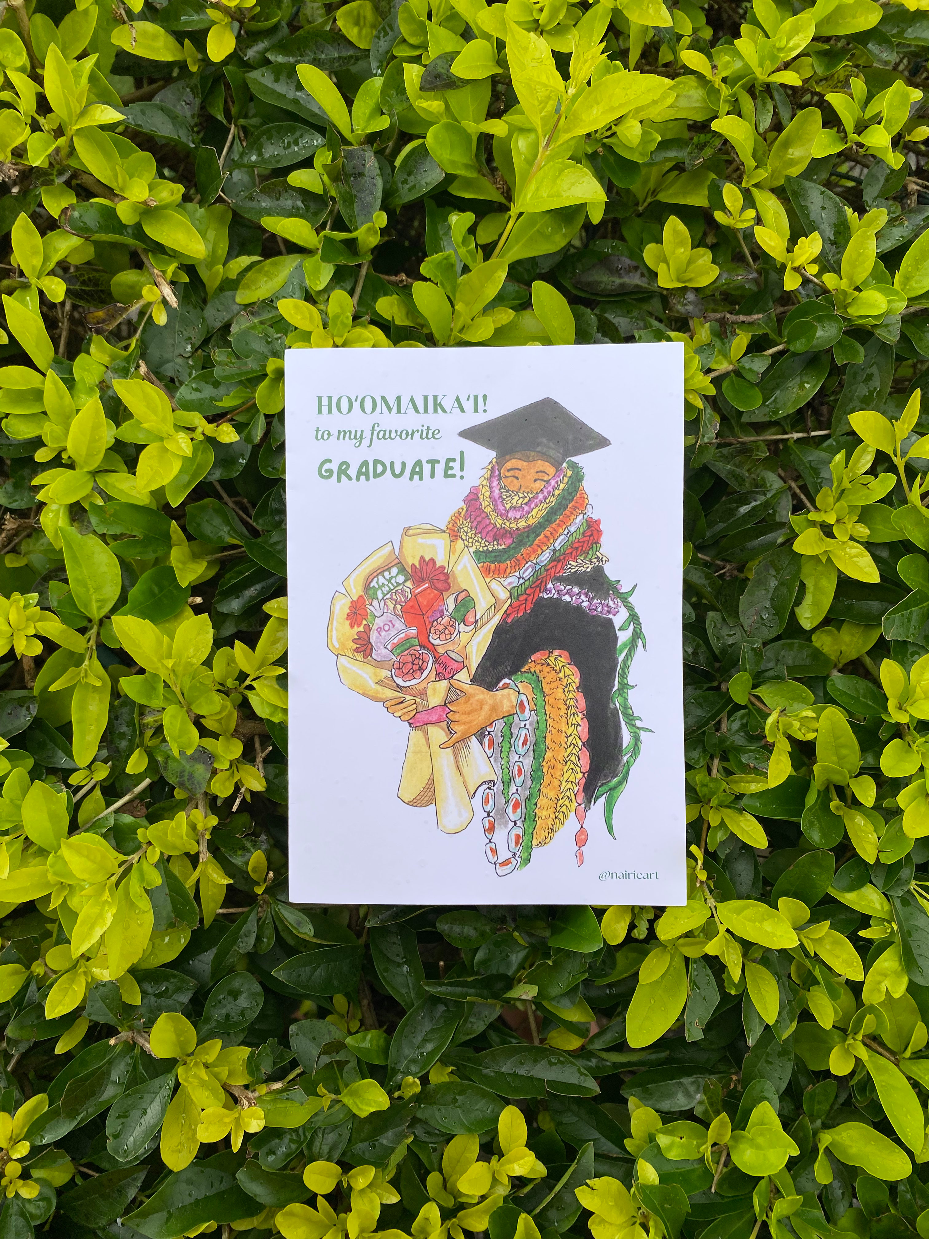 "LEIS & BOUQUETS" Graduation Card