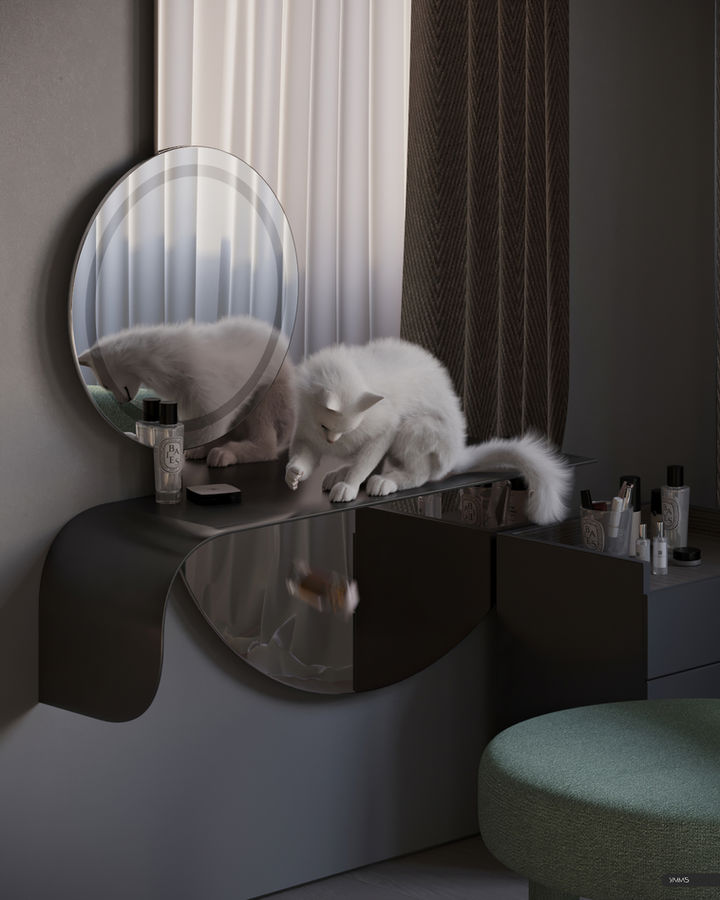 Внутреннее пространство трёхуровневой квартиры на ул. Тенистая аллея после реализации проекта в Калининграде