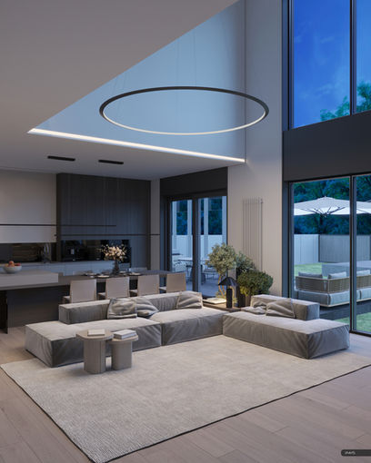 Интерьер со вторым светом в проекте дома от УММ5