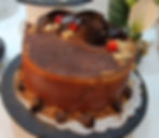 CHOCOLATE ALMOND PRALINE CAKE