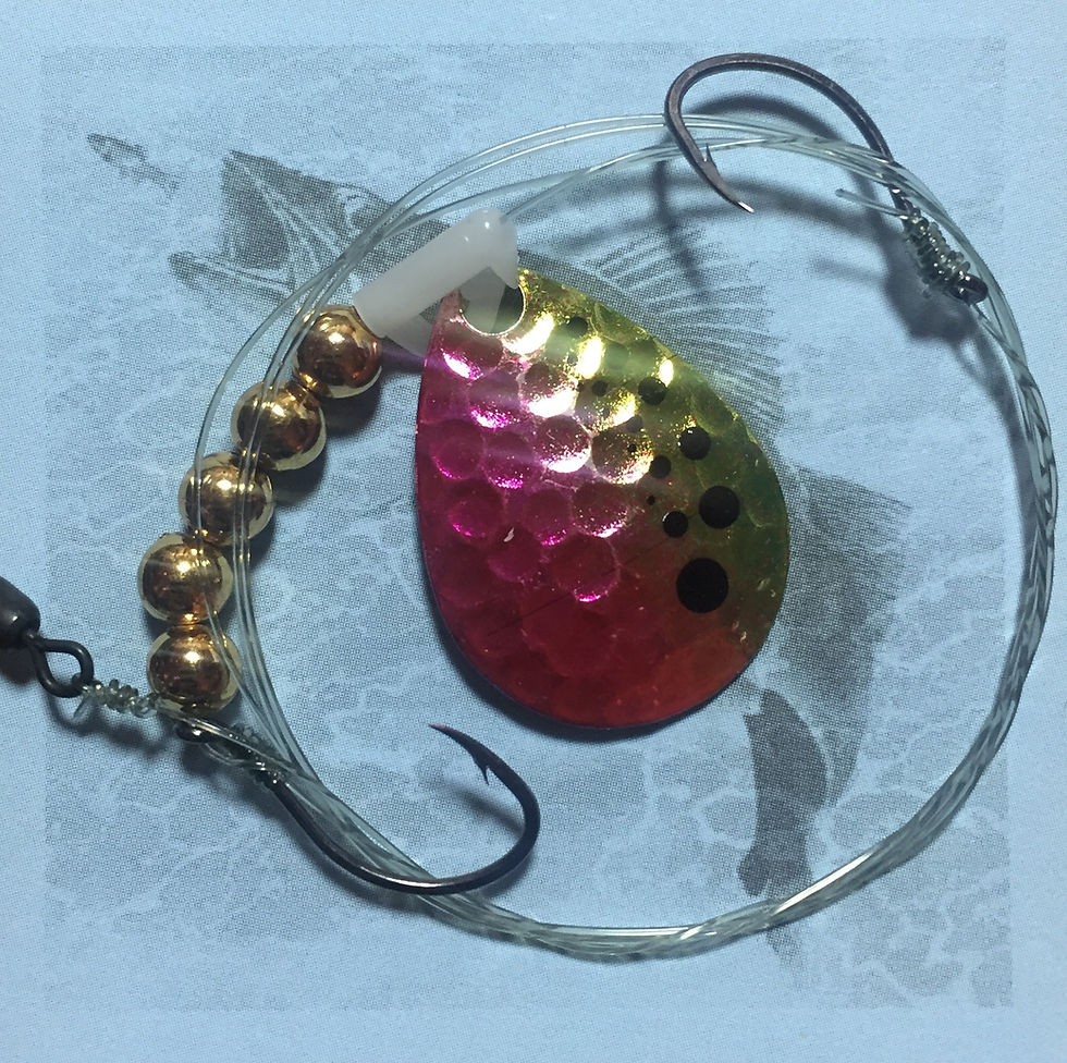 Hammered Nickel Dot Banana Split Worm Harness