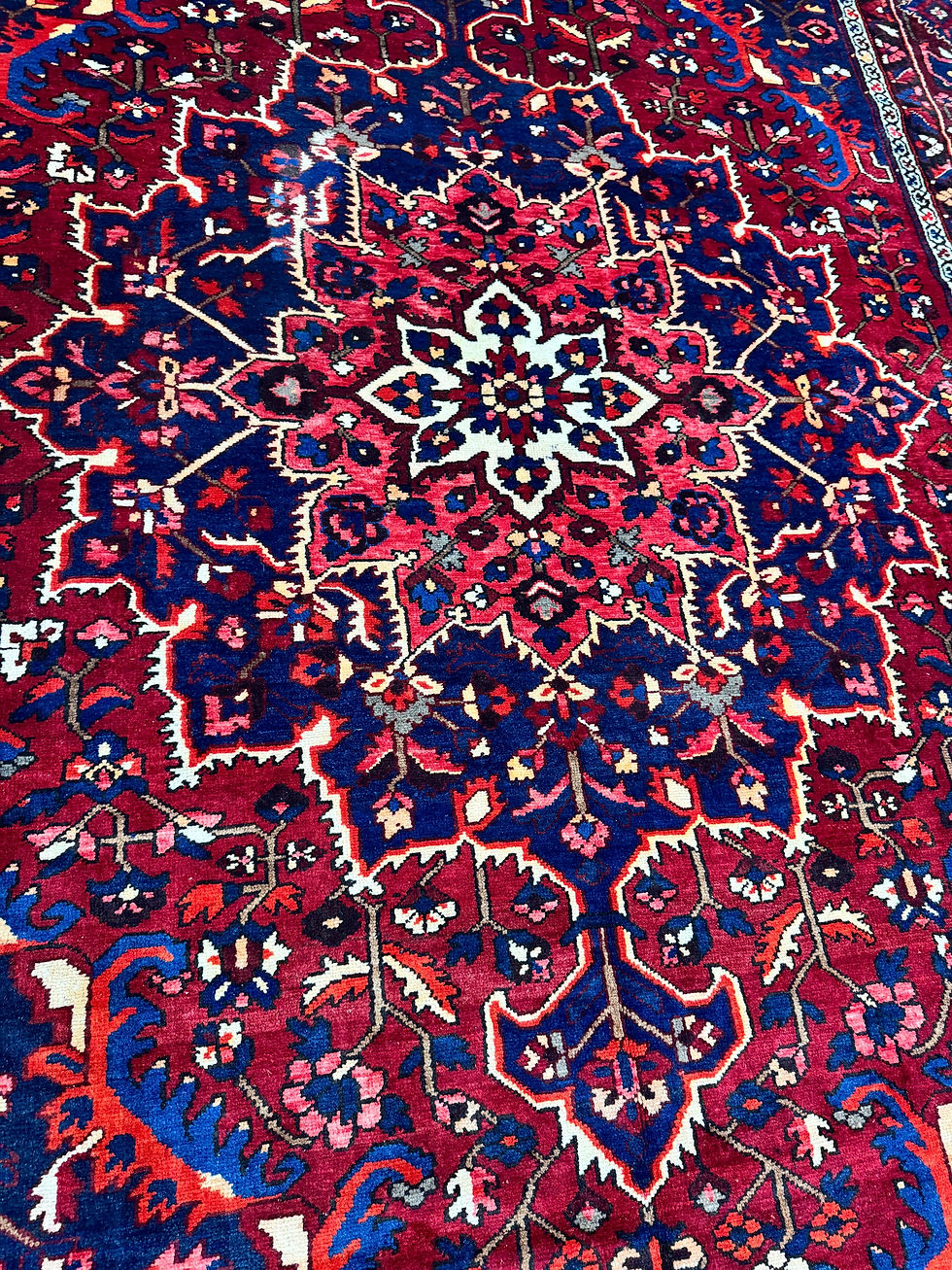 Thumbnail: 10x14 ft Bakhriar Vintage Oriental Rug Code 7890
