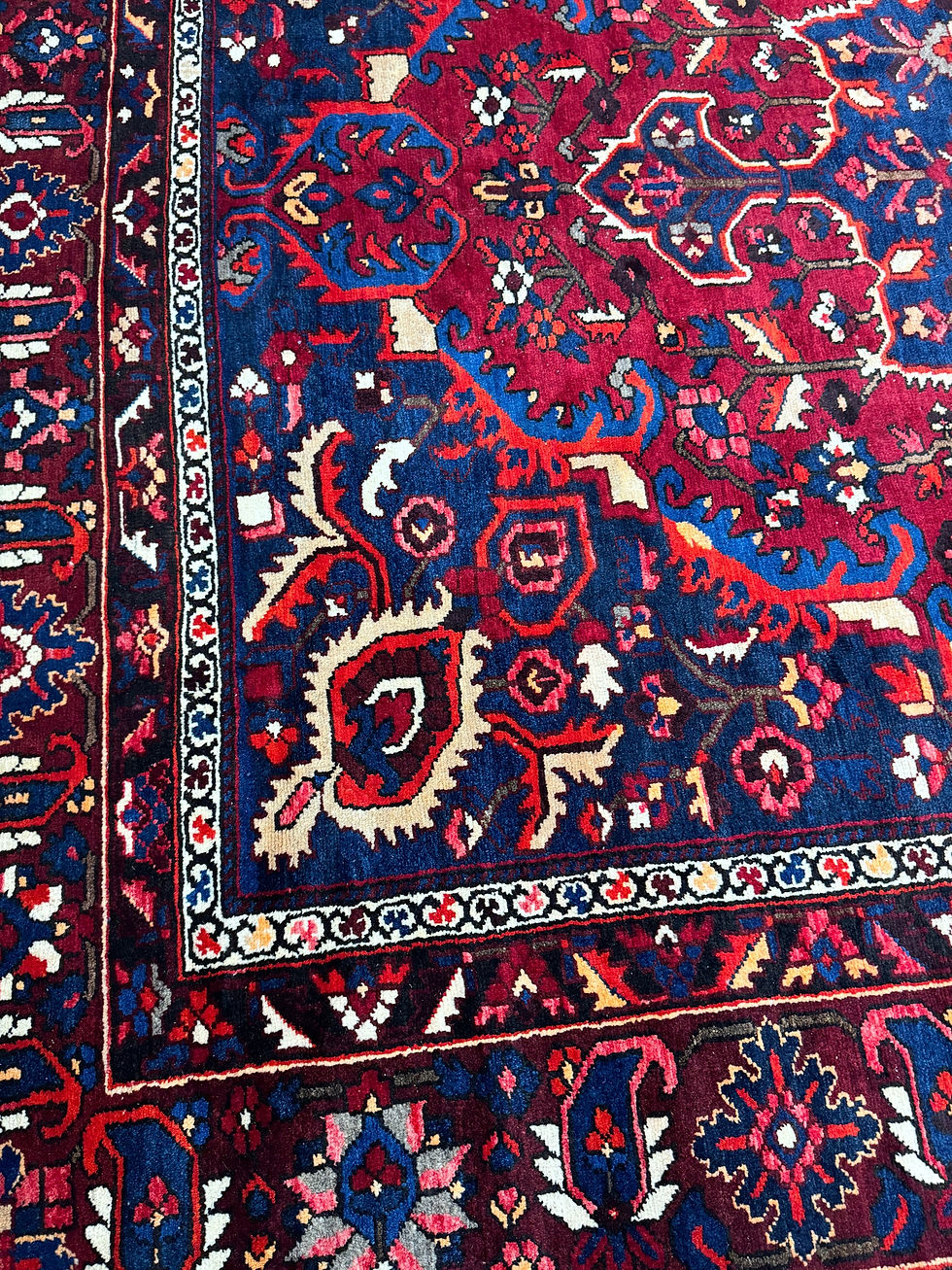 Thumbnail: 10x14 ft Bakhriar Vintage Oriental Rug Code 7890