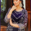Thumbnail: Piece Navy Blue Party Wear Set: Sequined Crop Top, Wide-Leg Palazzo, and Shrug