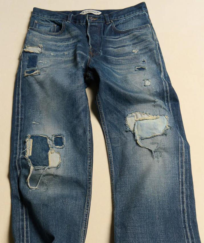 Thumbnail: Mens straight leg denim jeans in dark-blue