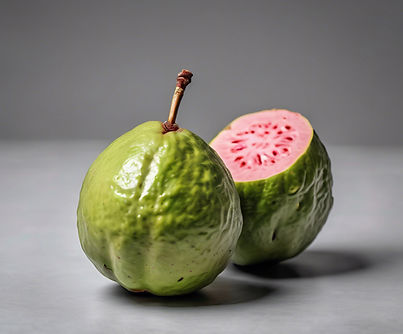 guava fruit with grey background.jpg