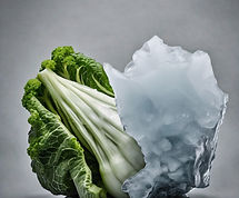 iceberg vegetable with grey background.j