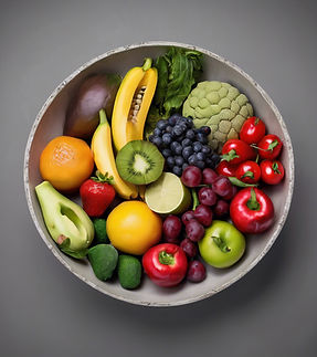 fruits & vegetables in bowl Pics with g