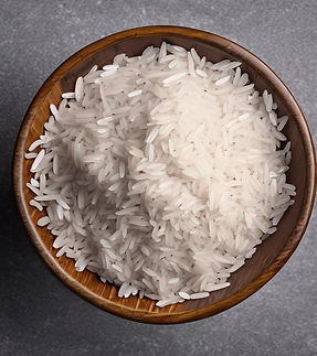 Basmati Rice in bowl Pics with grey bac