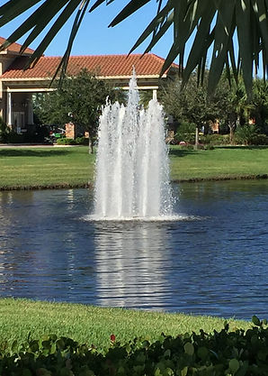 Pisces 1000 ten-horsepower floating fountain at Castellina in Wellington, Florida