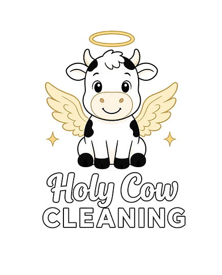 Holy Cow That's Clean Logo with winged cow