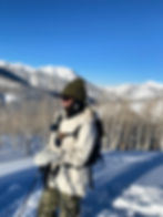 Liz, coach of mountain edge performance touring in the snowy utah backcountry