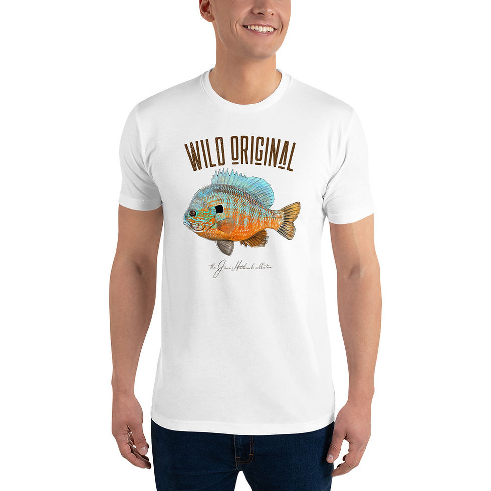Thumbnail: Short Sleeve Pumpkin Seed Bream Fitted T-shirt