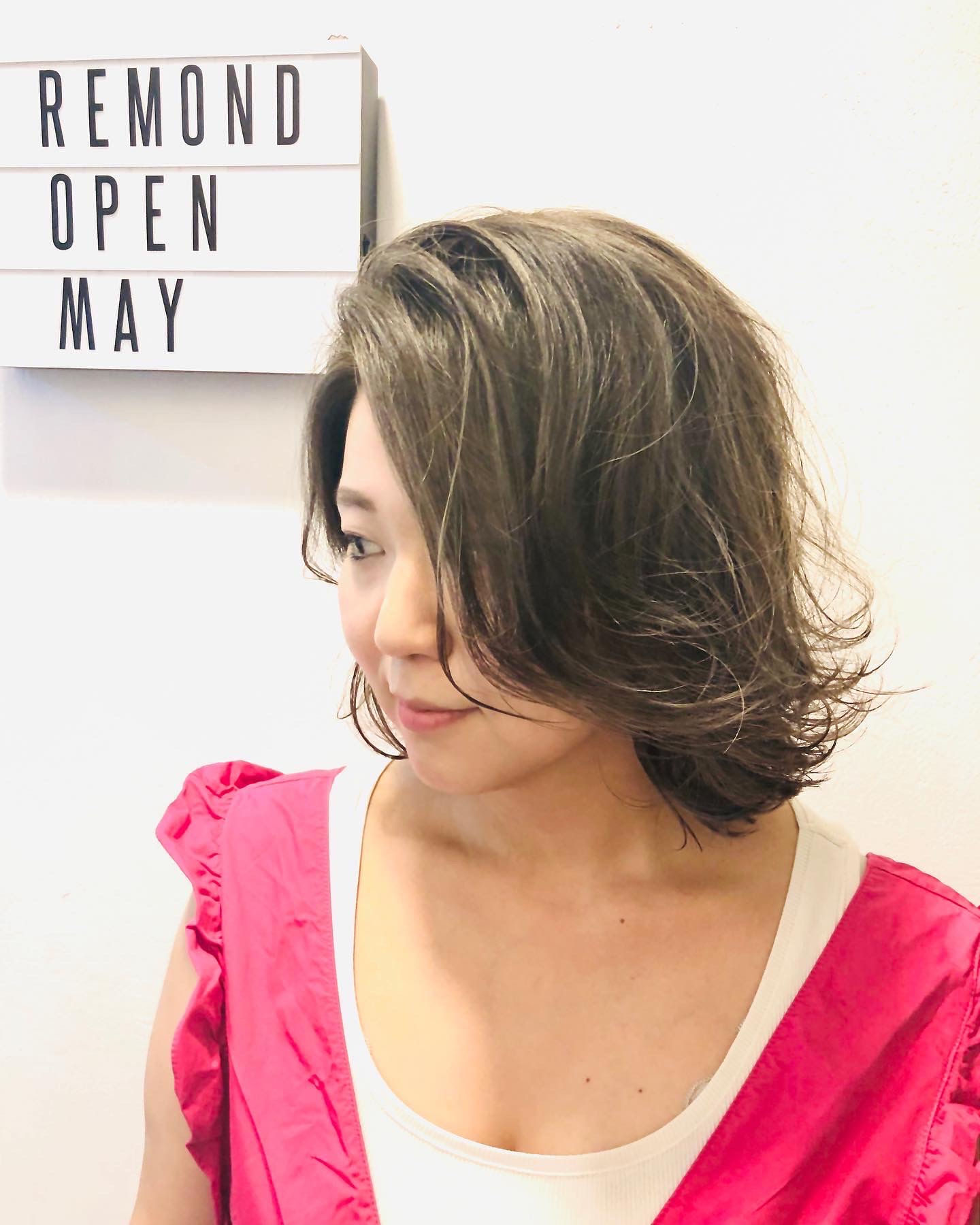 外ハネBOB  パープルアッシュグレー