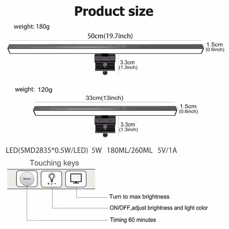 Thumbnail: Monitor Light Bar black