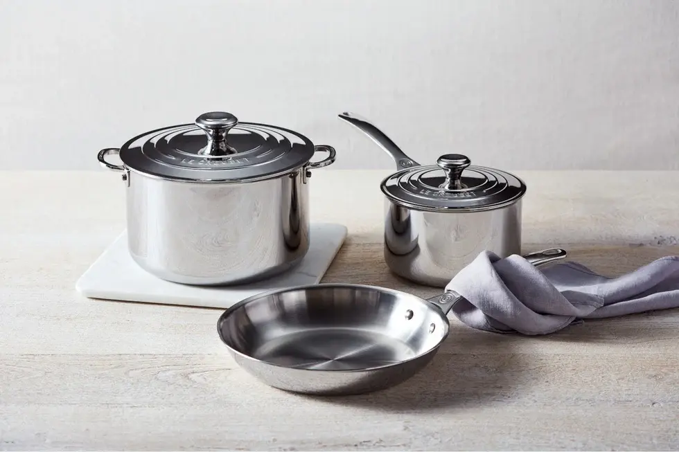 Thumbnail: Le Creuset Premium Stainless Steel 5 Piece Cookware Set