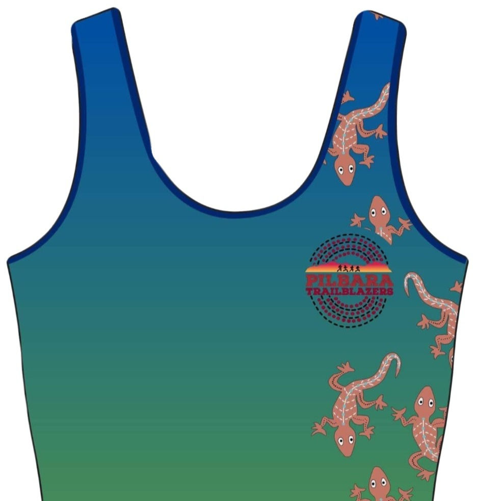 Women's Blue/Green Pilbara Trailblazers Singlet