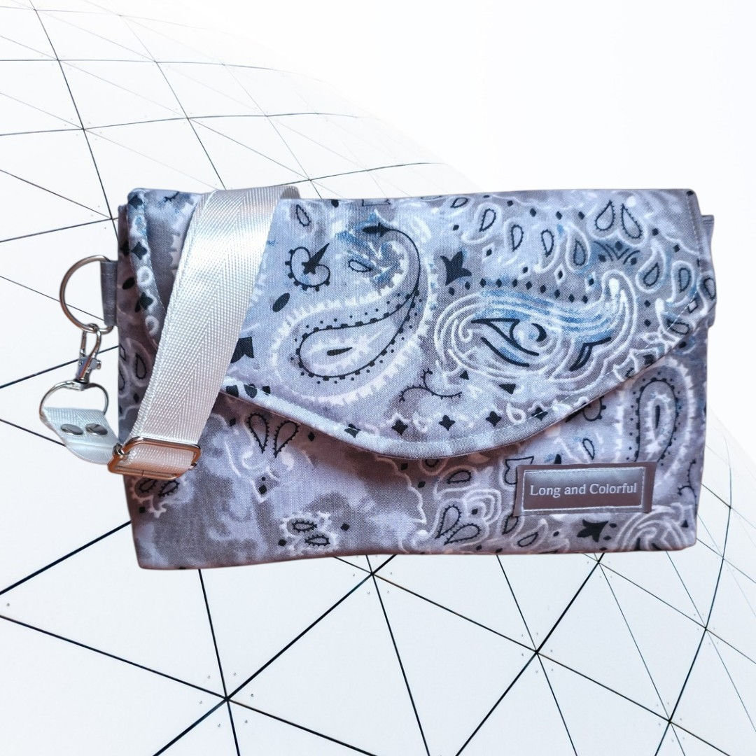 Bandana Clutch/Schoudertas Grijs