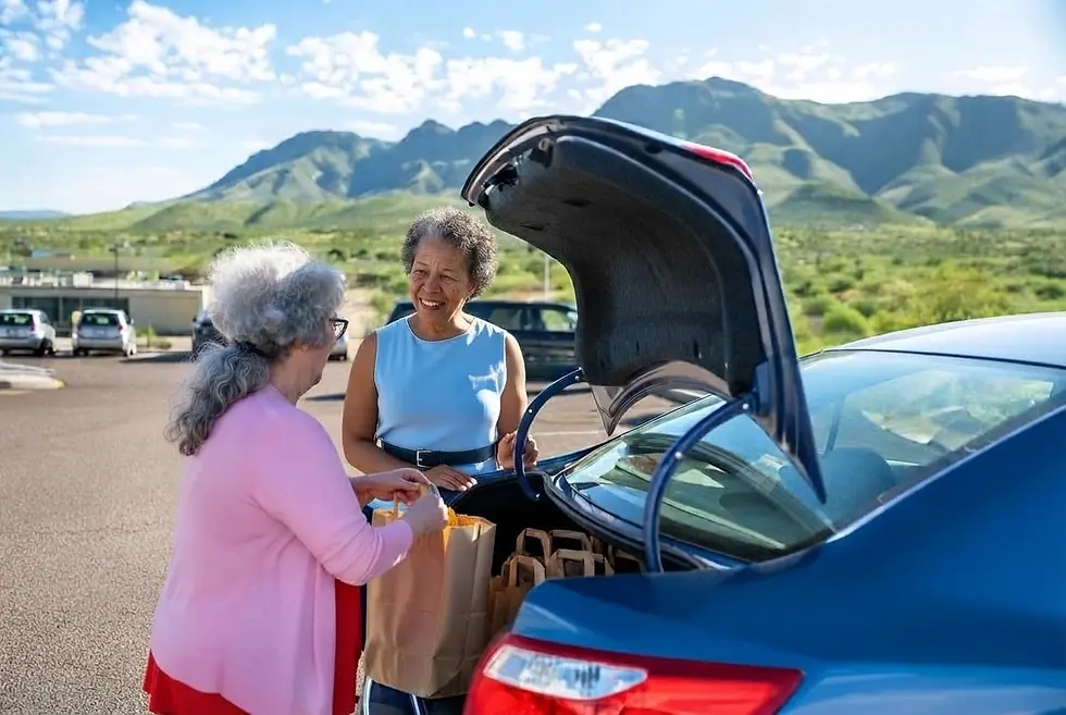 Caregiver running errands in Sierra Vista for a Tombstone client