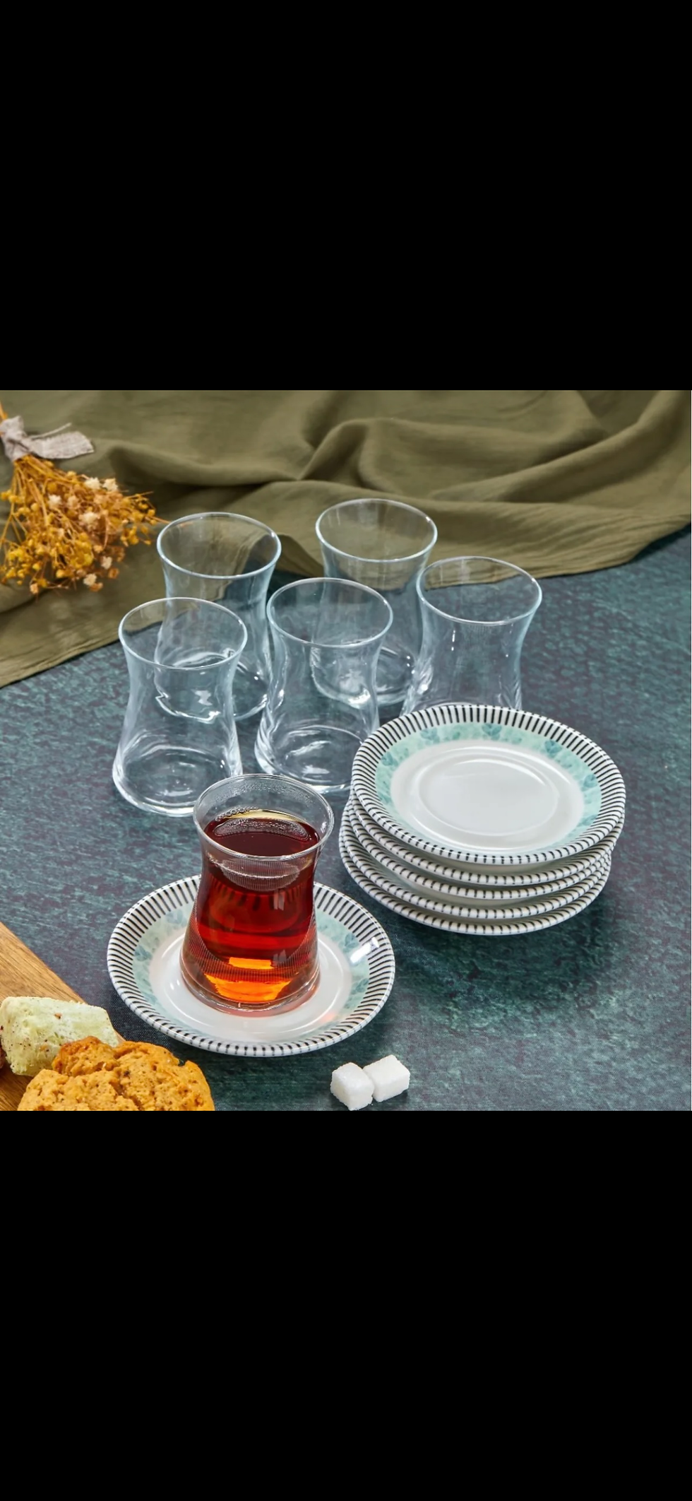 Küçük resim: CKR4158 12 PARÇA PORSELEN ÇAY SETİ