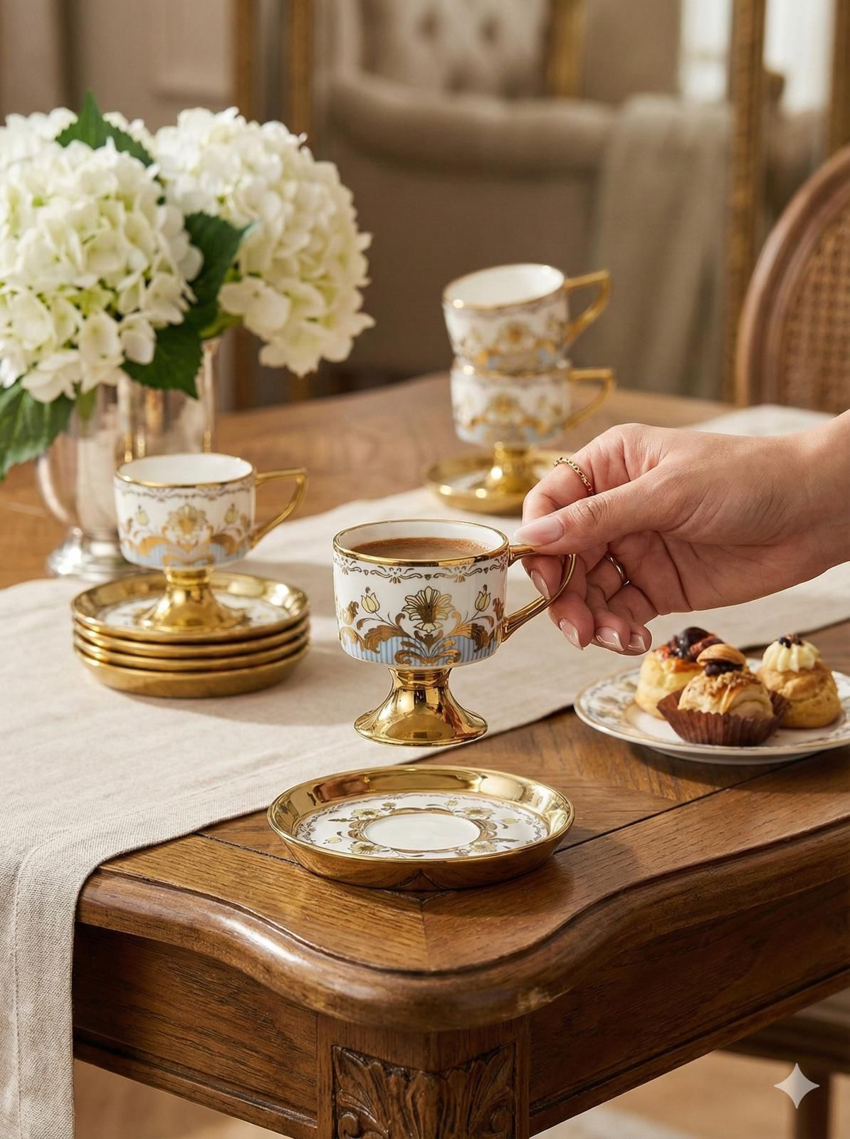 ÖZLİFE 9012 PORSELEN LÜX KAHVE FİNCAN TAKIMI