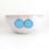 Thumbnail: Sky Blue Enamelled Solid Copper Circle Dangly Earrings