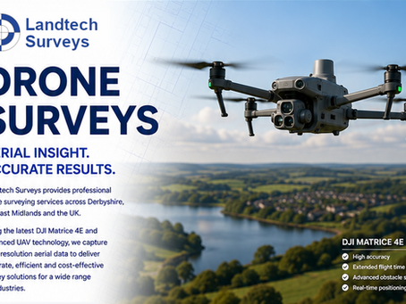 Landtech Surveys completed a 135,000m² topographical survey in Keyworth, Nottingham using Trimble GNSS and DJI Matrice RTK drone technology.