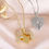 Thumbnail: Heart Necklace with Opening Angel wings 