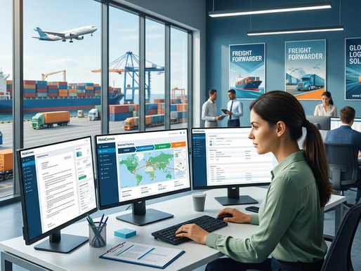 un forwarder trabajando en el puerto
