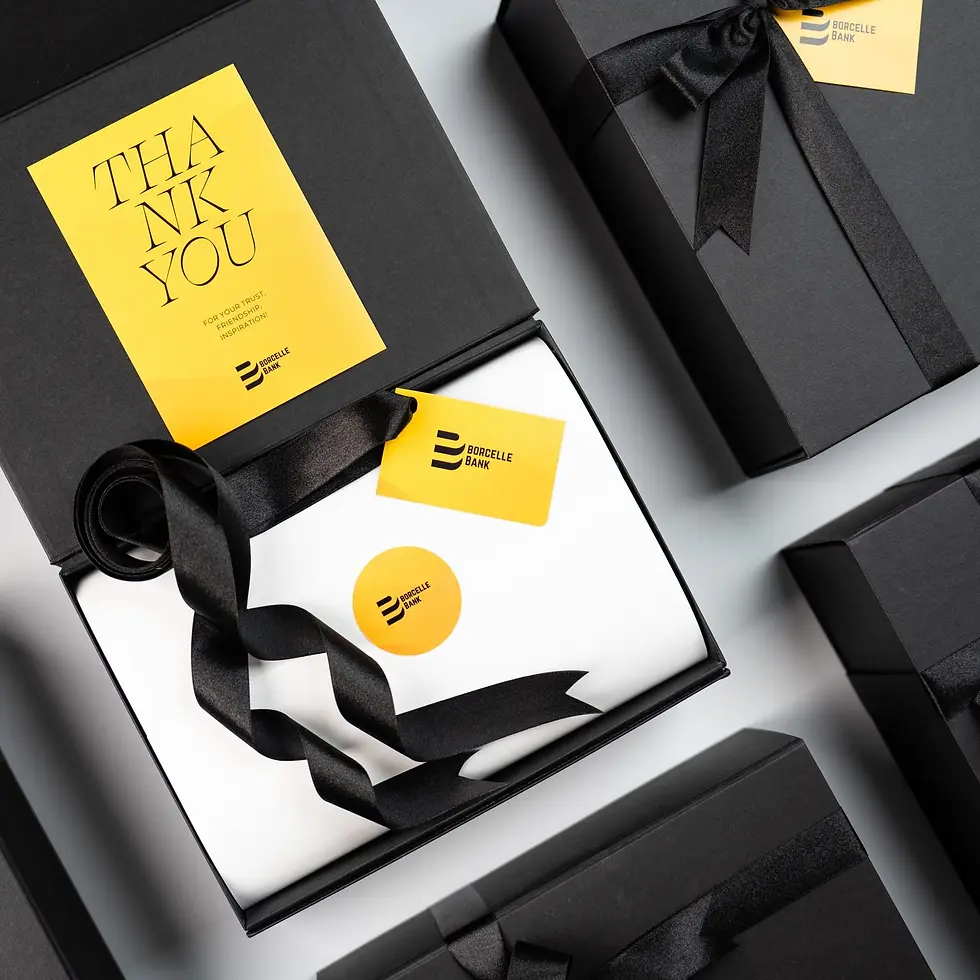 corporate gift box with VINGA thermo bottle and chocolate almonds