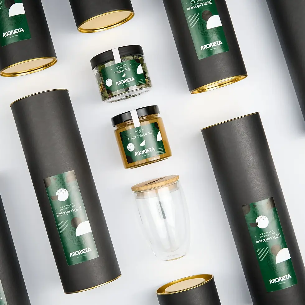 corporate tea and honey gift box with glass mug