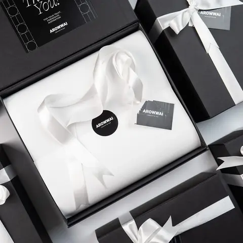 employee onboarding gift box with branded products