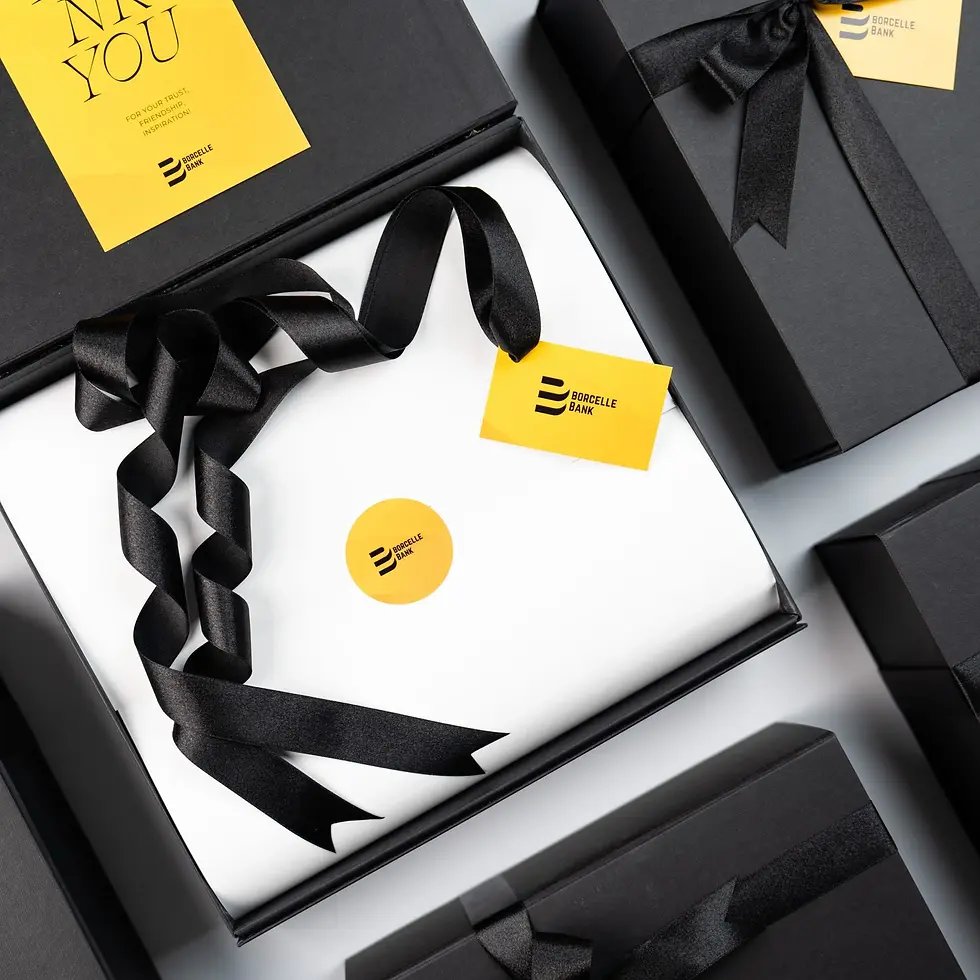 Thumbnail: Premium corporate gift box packaging with ribbon and decorative paper