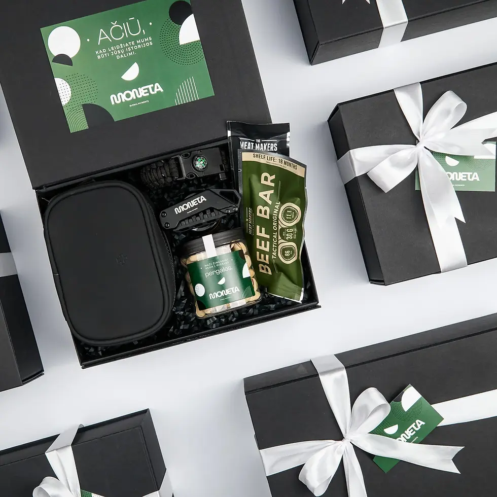 Life Kit corporate survival gift box with pistachios beef snacks survival bracelet screwdriver and first aid kit