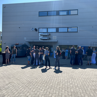 De mobiele bar van Santé op een bedrijfsfeest.