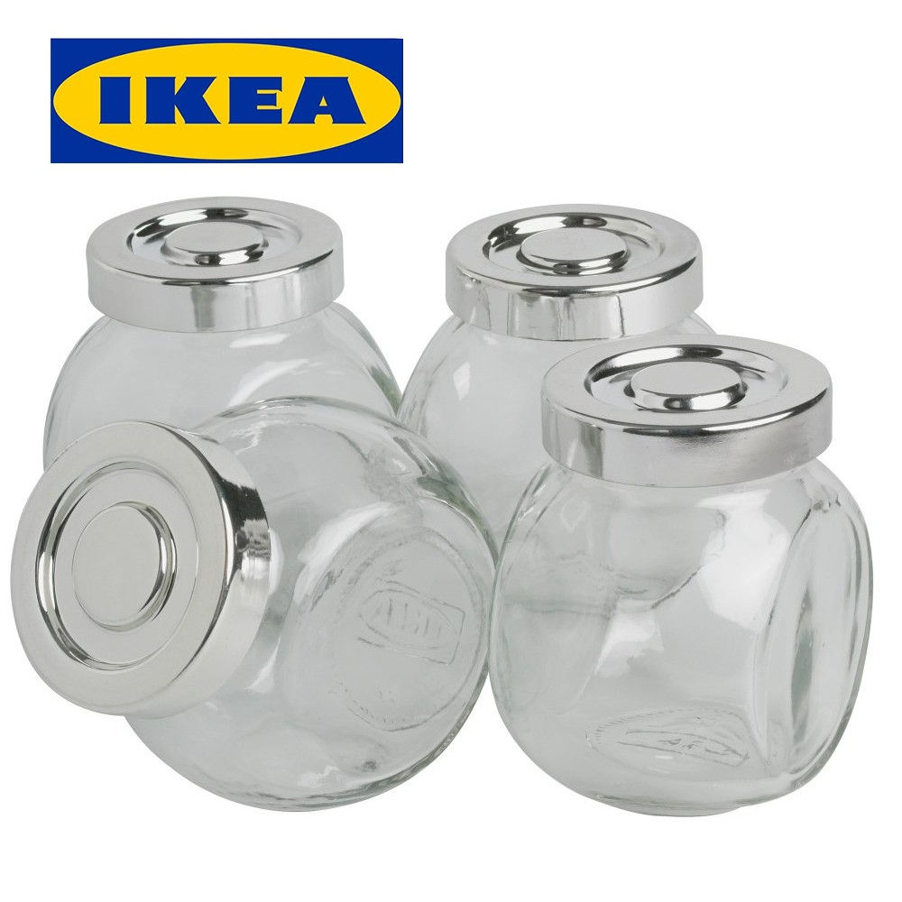 Ikea Rajtan Spice Jar Set of 4 (Clear)