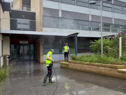 Stone cleaning at Blackpool college