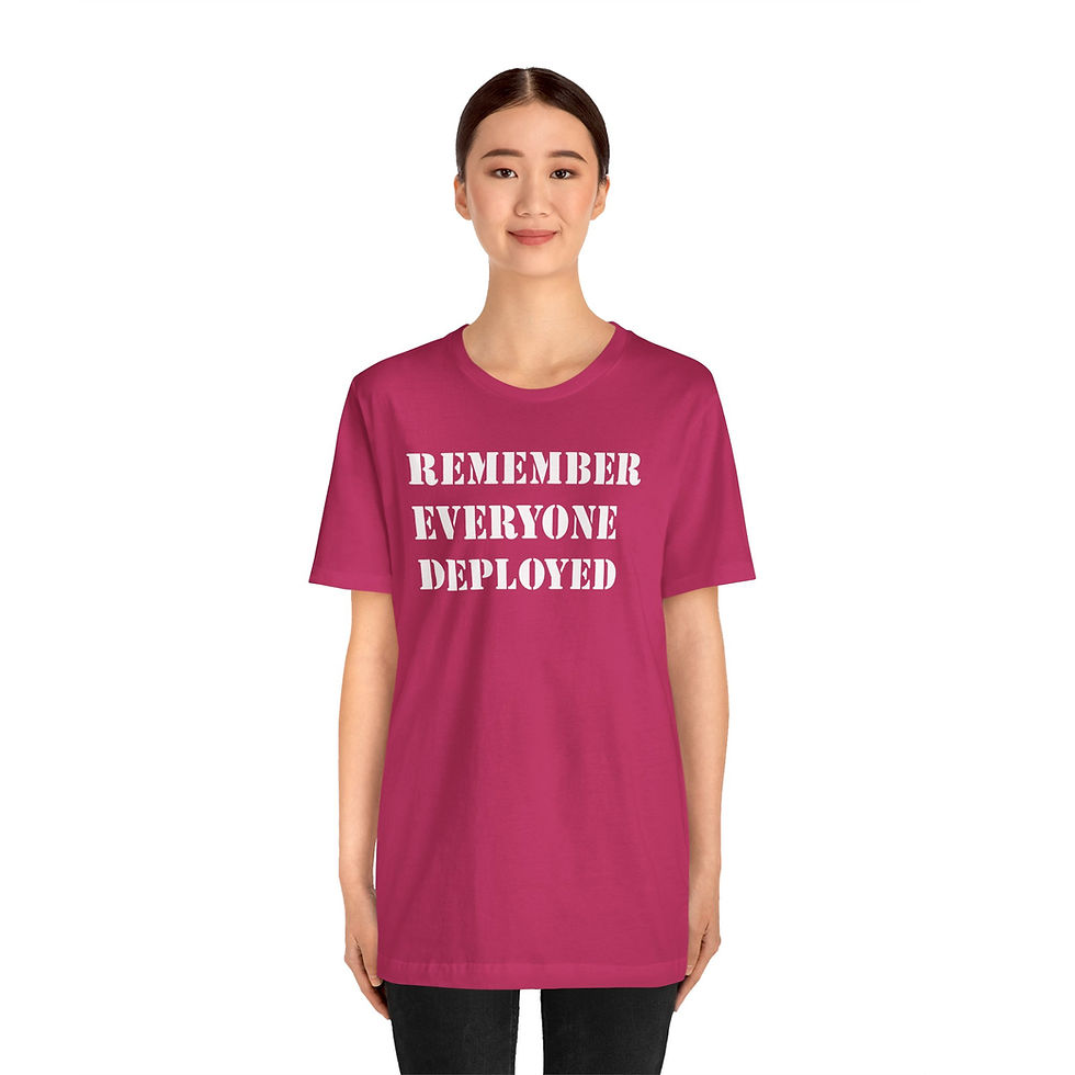 Thumbnail: Remeber Everyone Deployed Unisex Jersey Short Sleeve T-Shirt