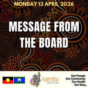 Message from the Board, Monday 13 April 2026