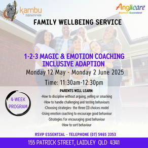 Family Wellbeing Service 1-2-3 Magic & Emotion Coaching Program 2025