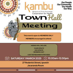 Kambu Health Town Hall Meeting, Saturday 1 March 2025