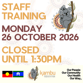 Staff Training Closure, Monday 26 October 2026